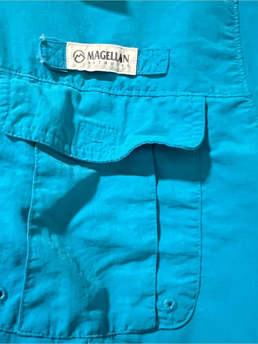 Magellan Outdoors Men's Laguna Madre Mag Wick Brilliant Blue Fishing Sz Large